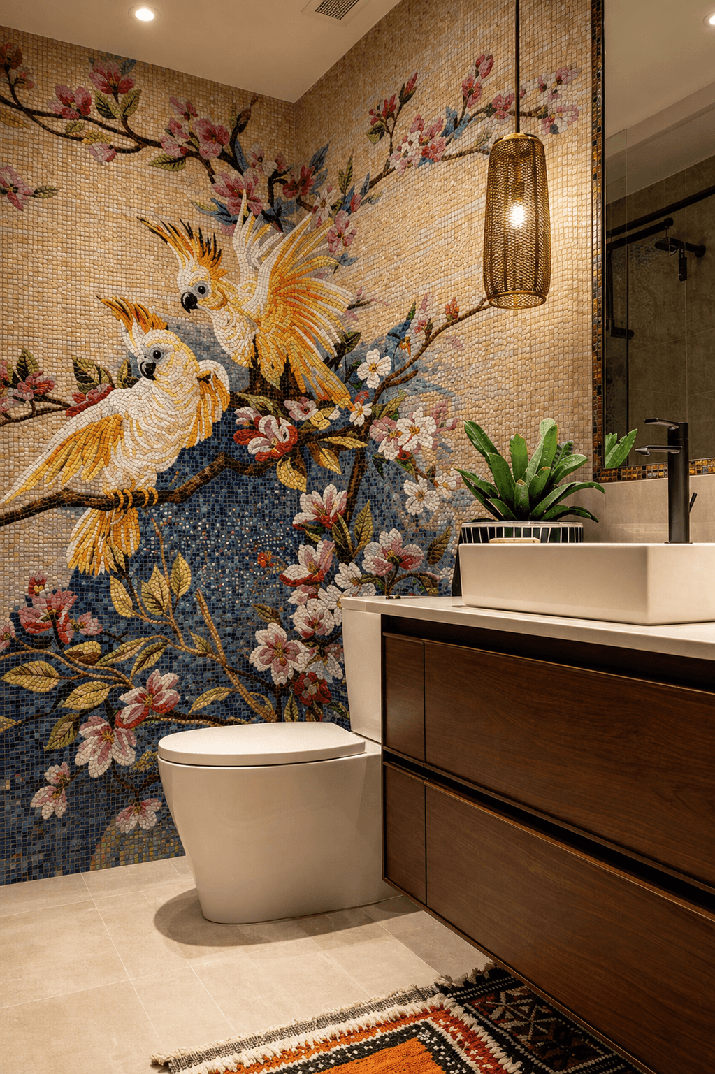 Mosaic-Design 7 — Brass mosaic surface