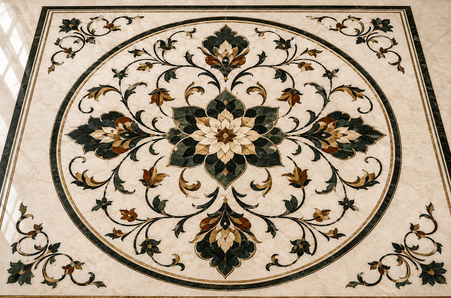 Inlay-Design 1 — Brass inlay surface