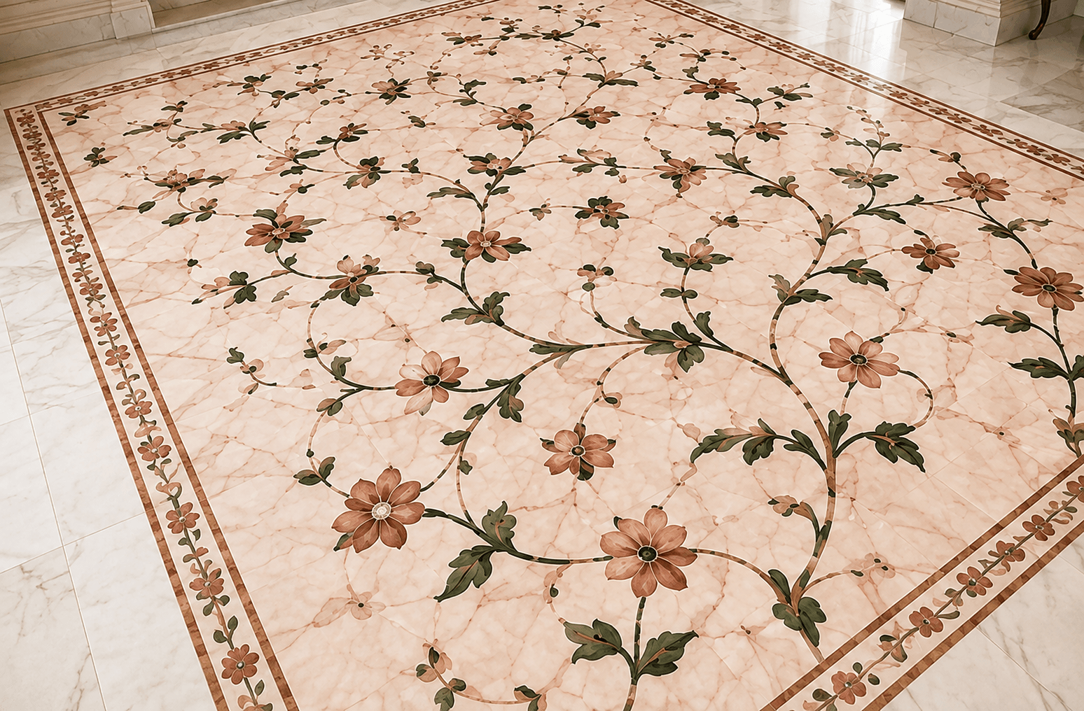 Inlay-Design 3 — Marble inlay surface