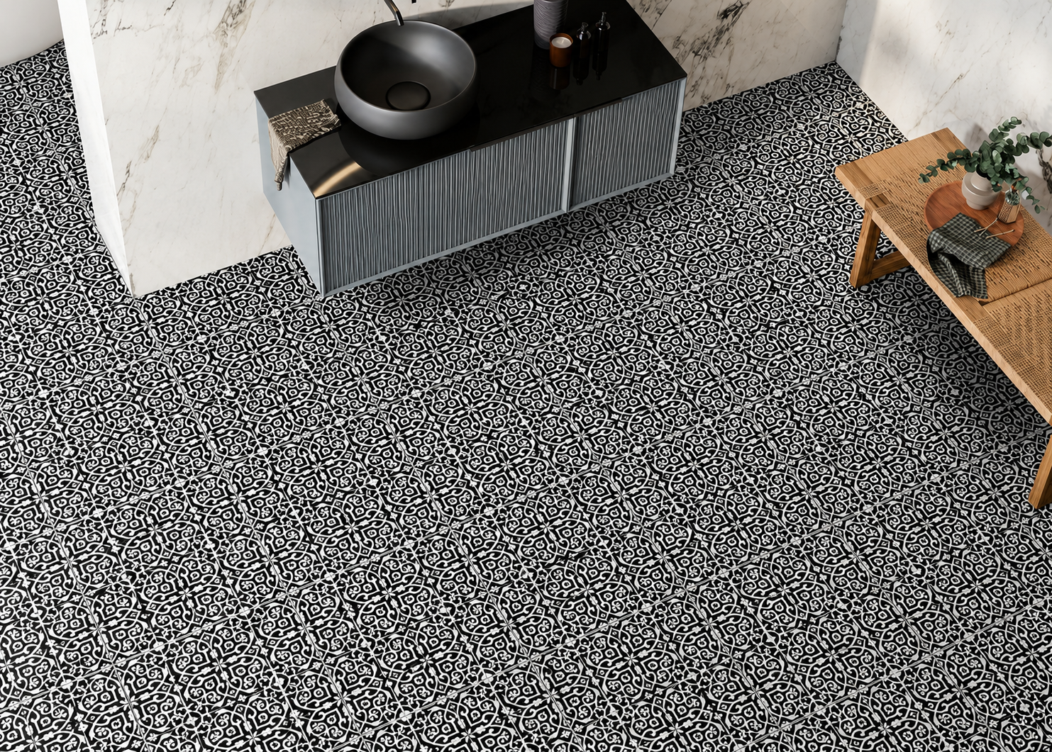 Tiles-Design 4 — Limestone tiles surface